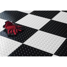 RaceDay Peel & Stick Garage Floor Tiles - Diamond Tread - 24